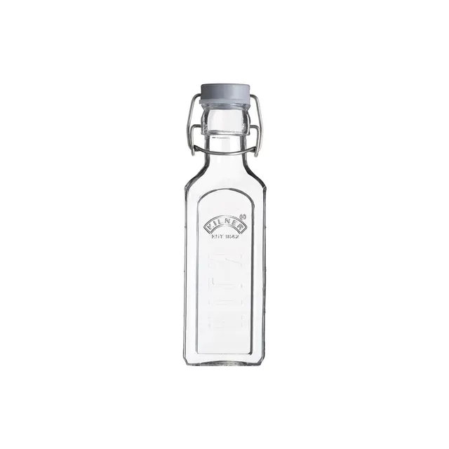kilner-swing-top-glass-bottle-10oz-300ml-with-grey-clip-lid image 1