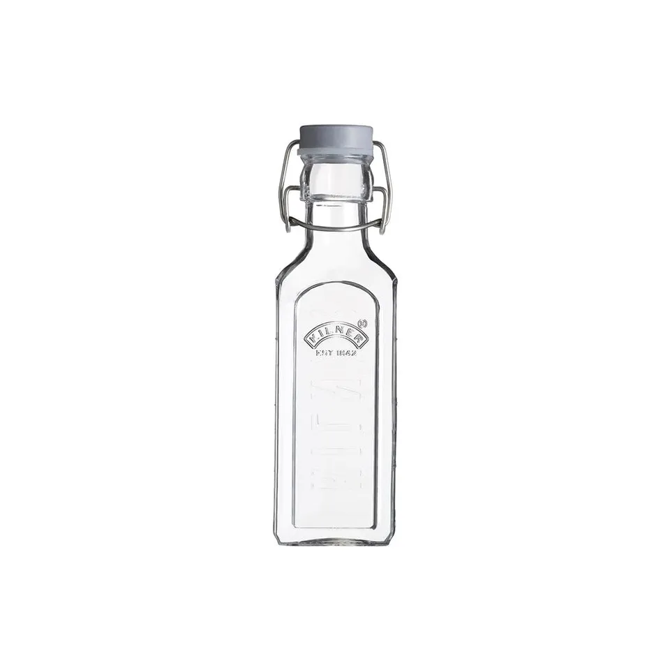 kilner-swing-top-glass-bottle-10oz-300ml-with-grey-clip-lid image 1