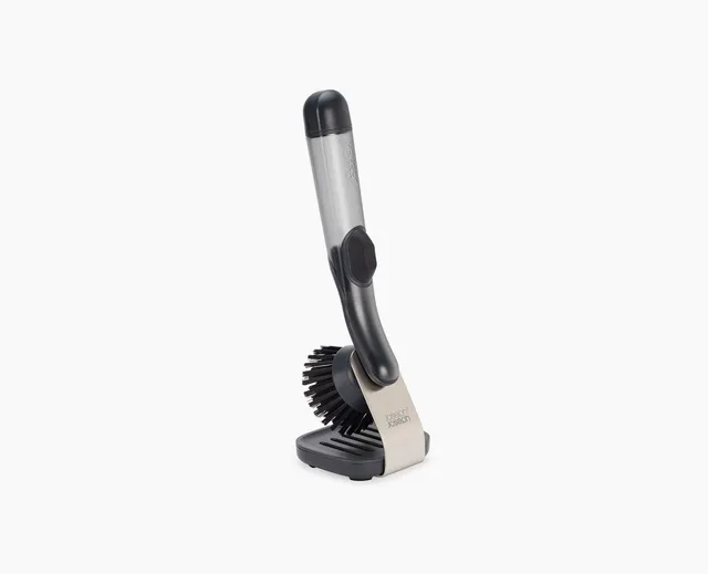 joseph-joseph-sinktech-soap-dispensing-washing-up-brush-with-steel-stand-refilla image 1