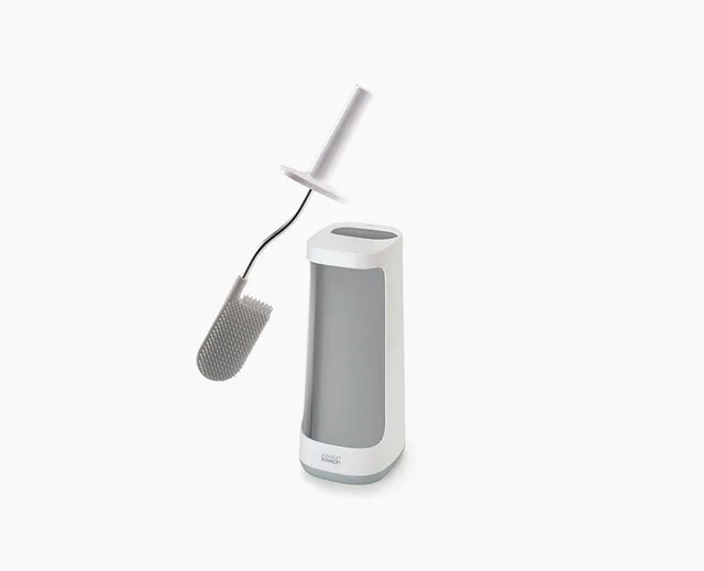 joseph-joseph-flex-plus-light-grey-toilet-brush-with-storage-caddy image 1