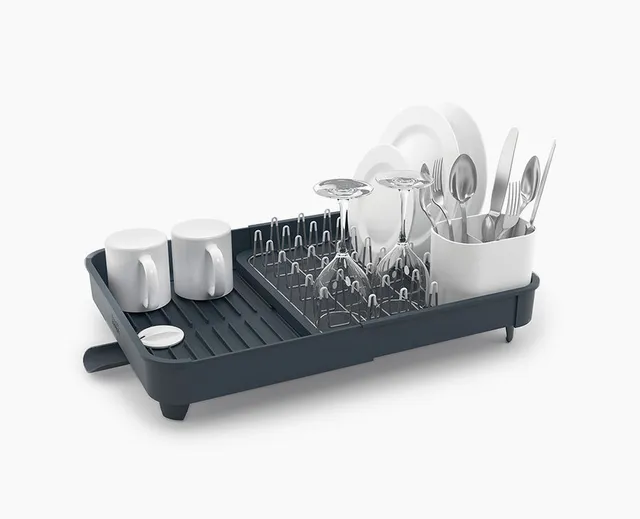 joseph-joseph-extend-grey-expandable-dish-drainer-with-movable-spout image 1