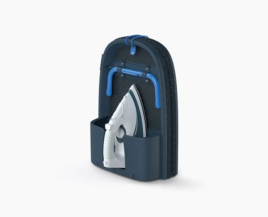 joseph-joseph-pocket-plus-90cm-folding-blue-ironing-board-with-advanced-driplock image 1
