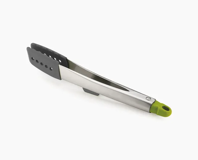 joseph-joseph-elevate-grey-silicone-steel-tongs image 1