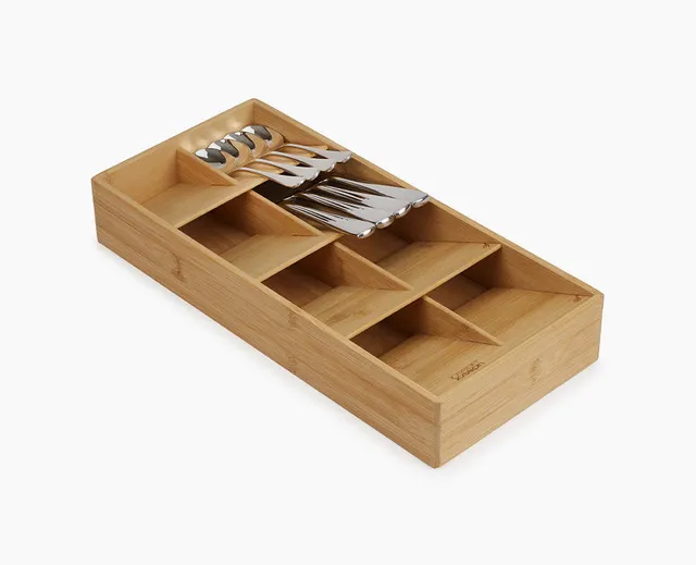joseph-joseph-drawerstore-bamboo-large-cutlery-organiser-space-saving-tiered-des image 1