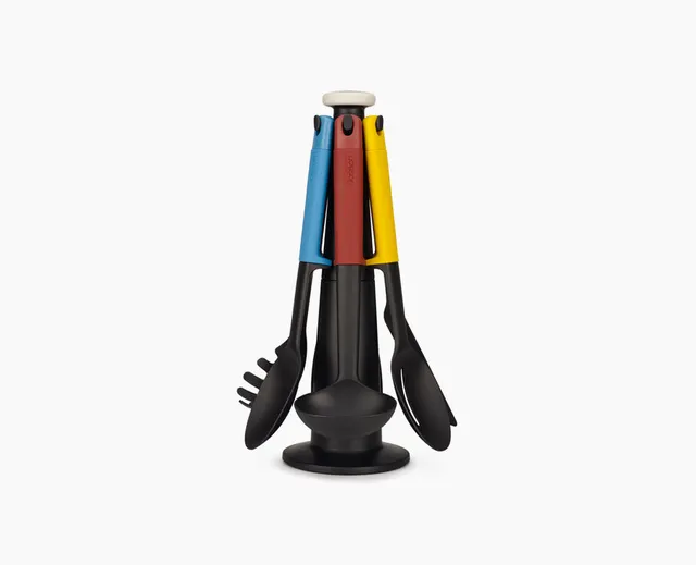joseph-joseph-elevate-6-piece-multicolour-utensil-set-with-rotating-storage-stan image 1
