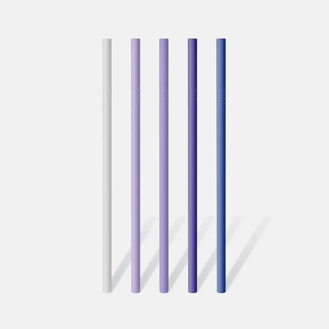 built-silicone-straw-set-with-cleaner-5-reusable-bpa-free-silicone-straws-cleani image 1
