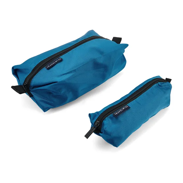 built-travelwise-2-piece-wrap-around-zip-toiletry-bag-set-durable-polyester-prot image 1