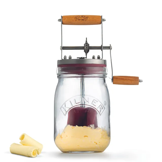 kilner-vintage-glass-butter-churn-34-fl-oz-capacity-makes-homemade-butter-in-10- image 1