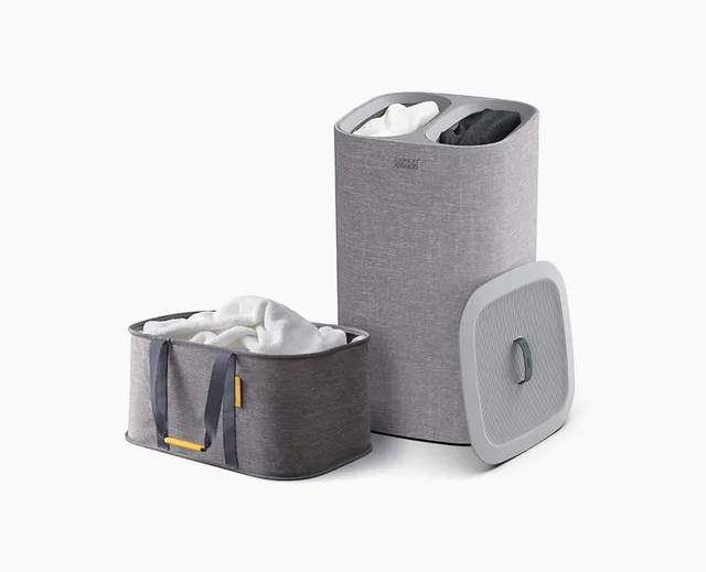 joseph-joseph-2-piece-grey-laundry-basket-set-tota-60l-hold-all-35l image 1