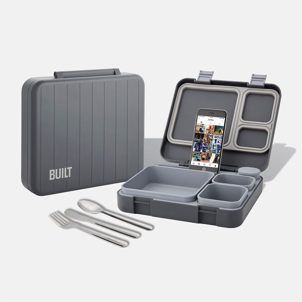 built-lunch-box-with-phone-stand-3-containers-stainless-steel-utensils image 6