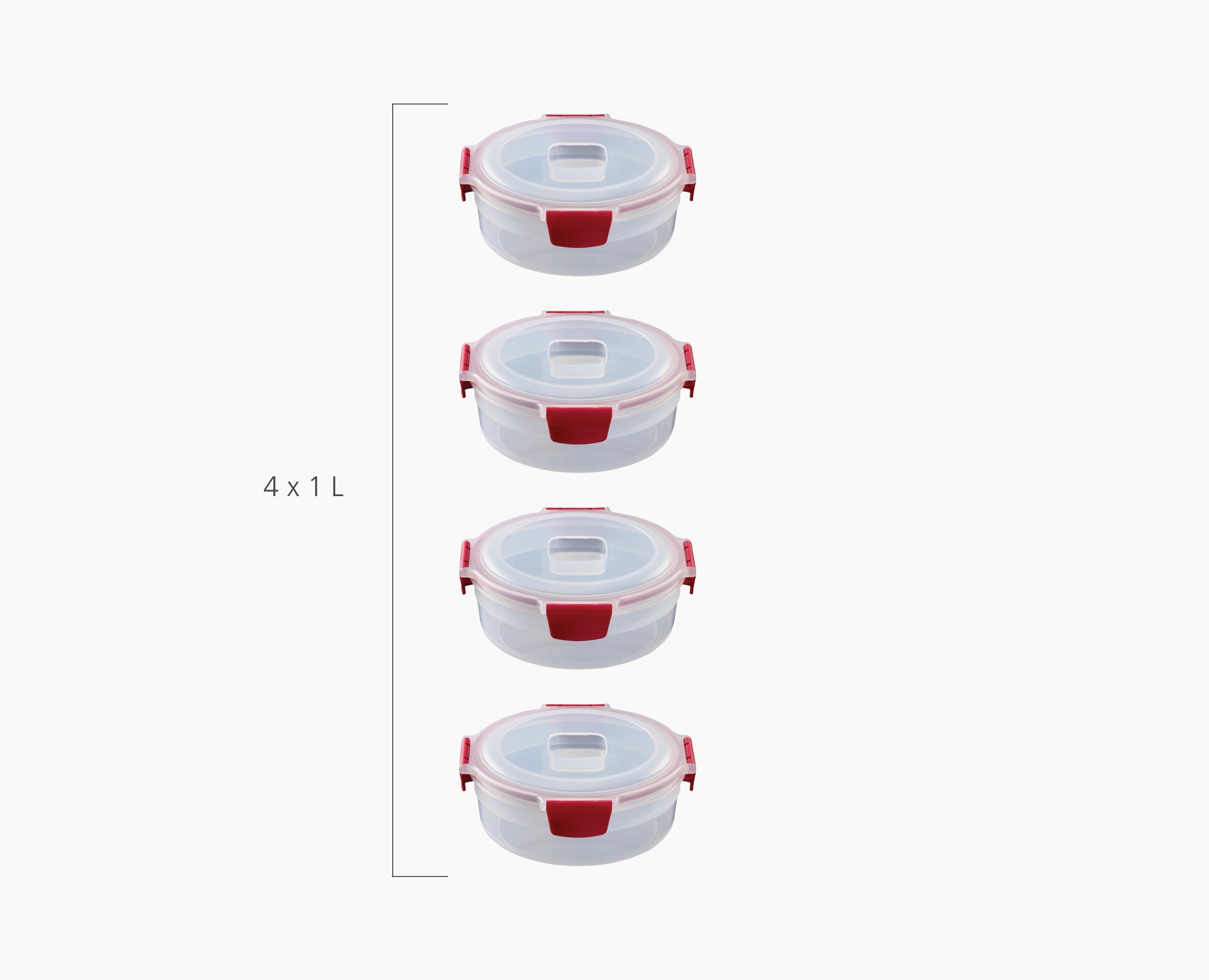 joseph-joseph-nest-lock-4-piece-red-1l-round-food-container-set-with-airtight-li image 5