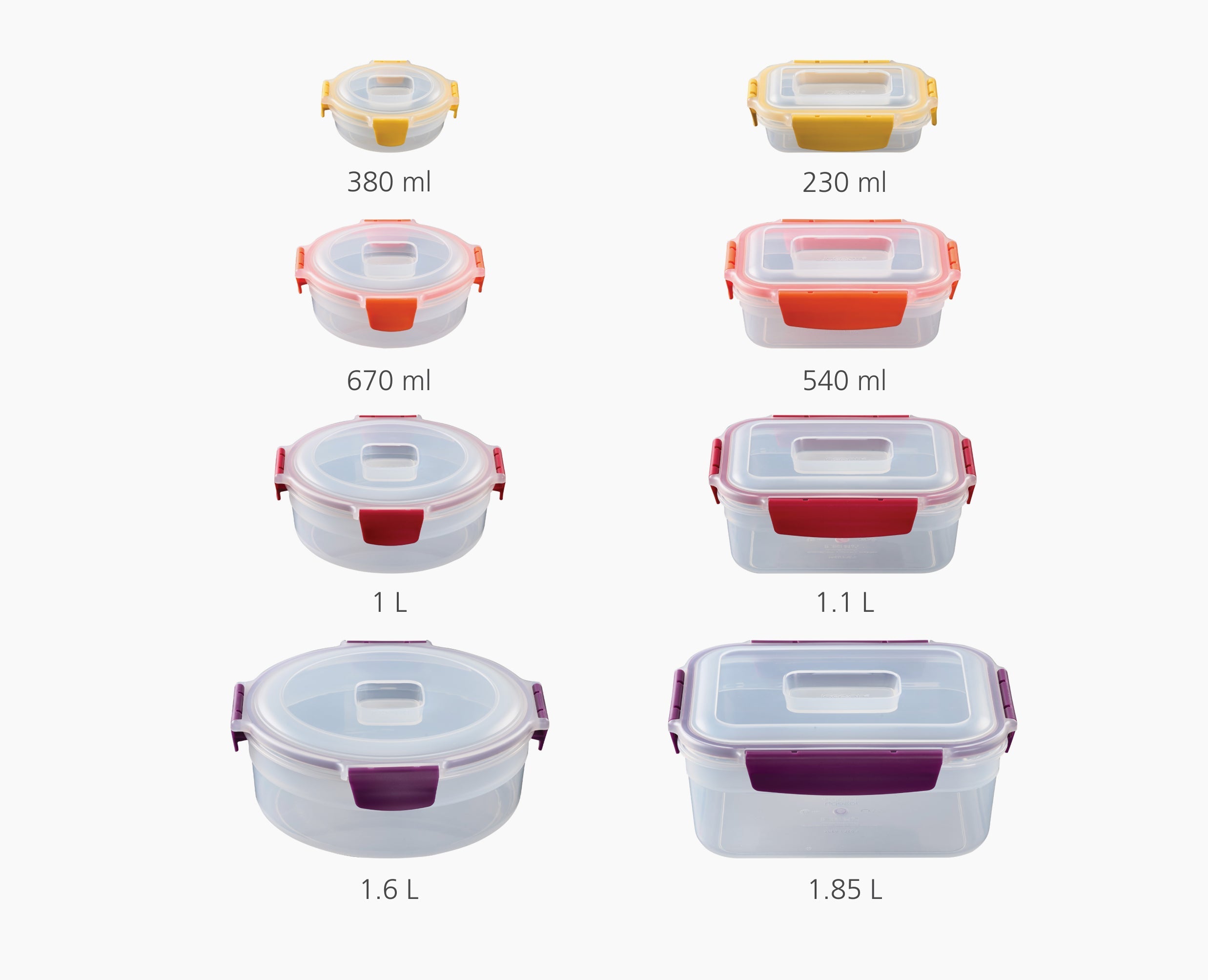 joseph-joseph-nest-lock-8-piece-multicolour-food-container-set-airtight-and-spac image 7