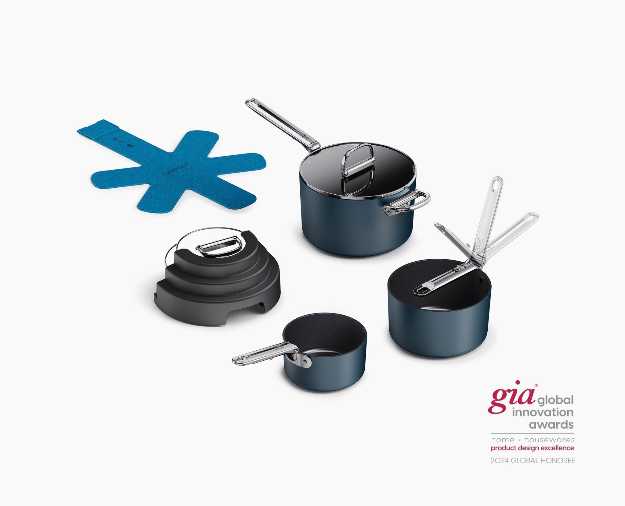 joseph-joseph-space-stack-folding-handle-non-stick-3-piece-blue-saucepan-set-wit image 3
