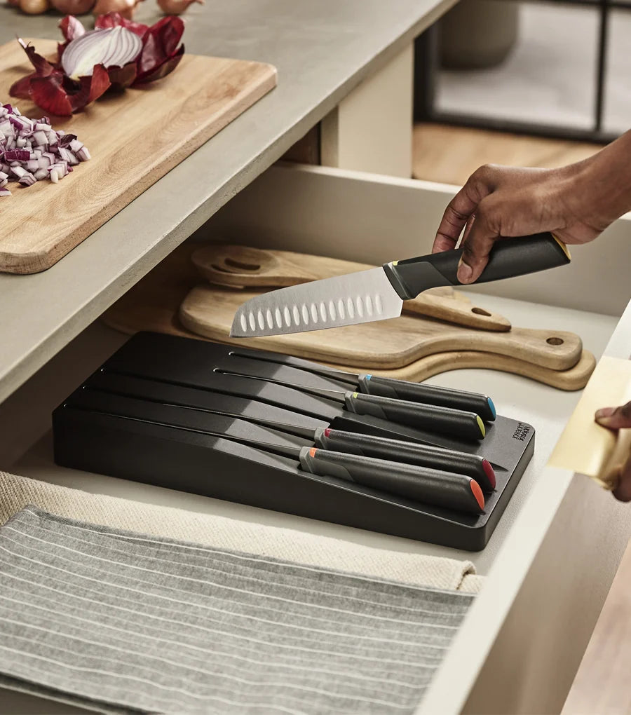 joseph-joseph-elevate-store-5-piece-multicolour-knife-set-with-in-drawer-storage image 2