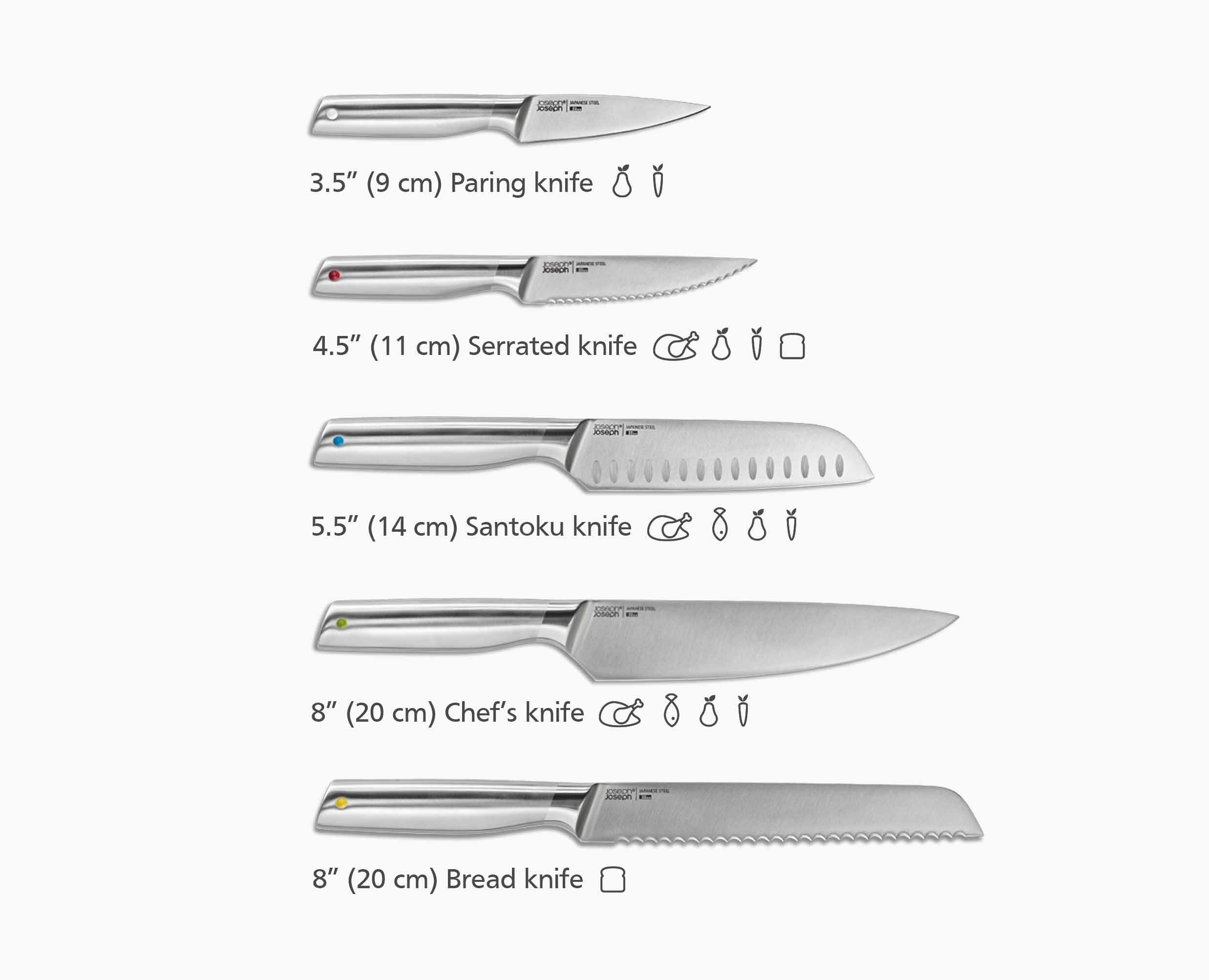 joseph-joseph-elevate-steel-knives-bamboo-5-piece-set-japanese-stainless-steel-k image 8