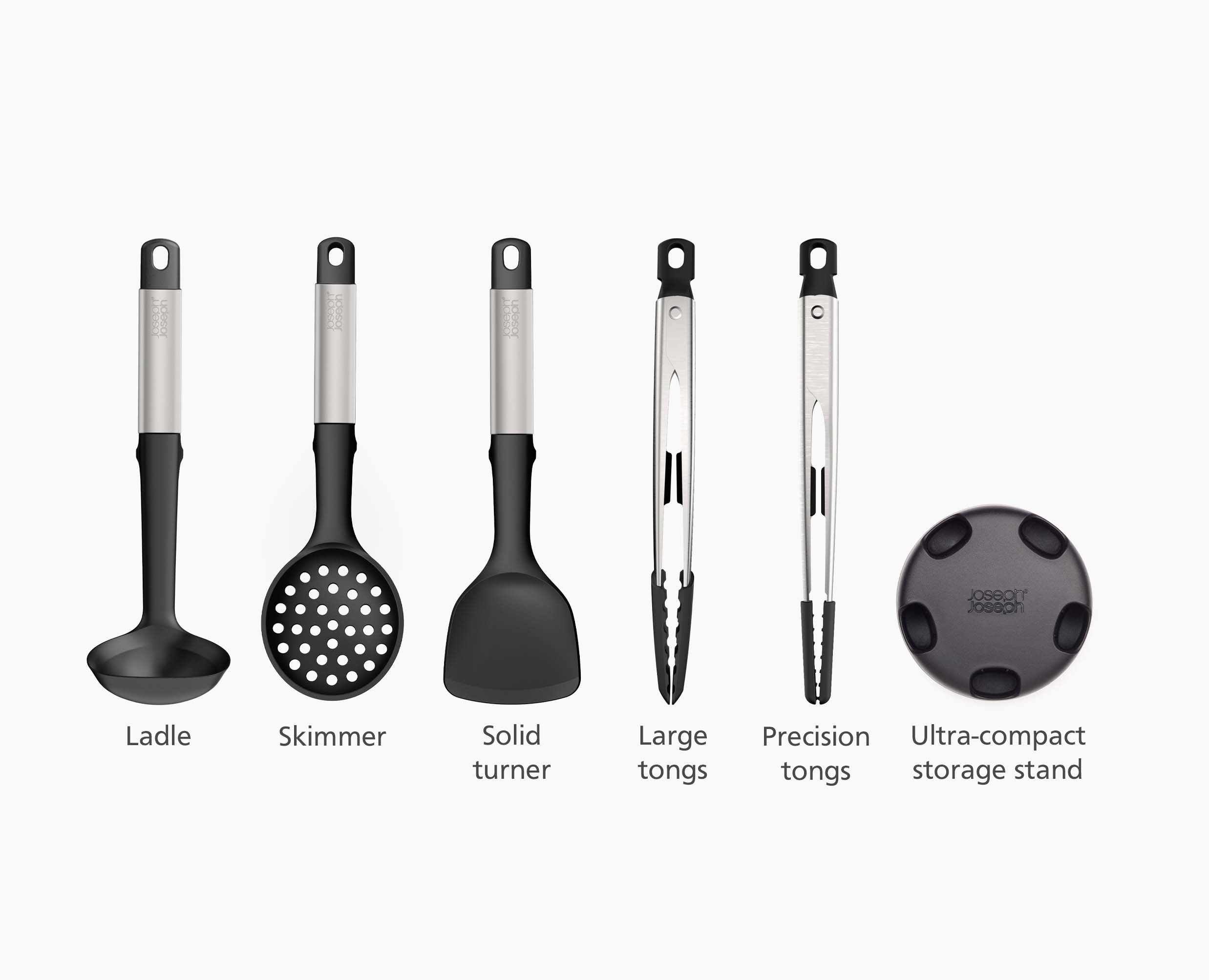 joseph-joseph-elevate-fusion-5-piece-stainless-steel-utensil-set-with-compact-st image 8