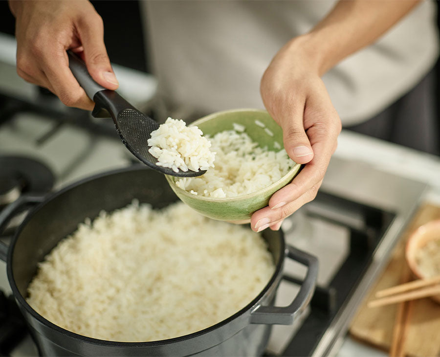 joseph-joseph-elevate-fusion-black-rice-spoon-anti-stick-textured-paddle image 2