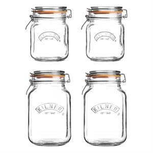 kilner-square-clip-top-jars-set-of-4-2-x-34-oz-2-x-51-oz image 2