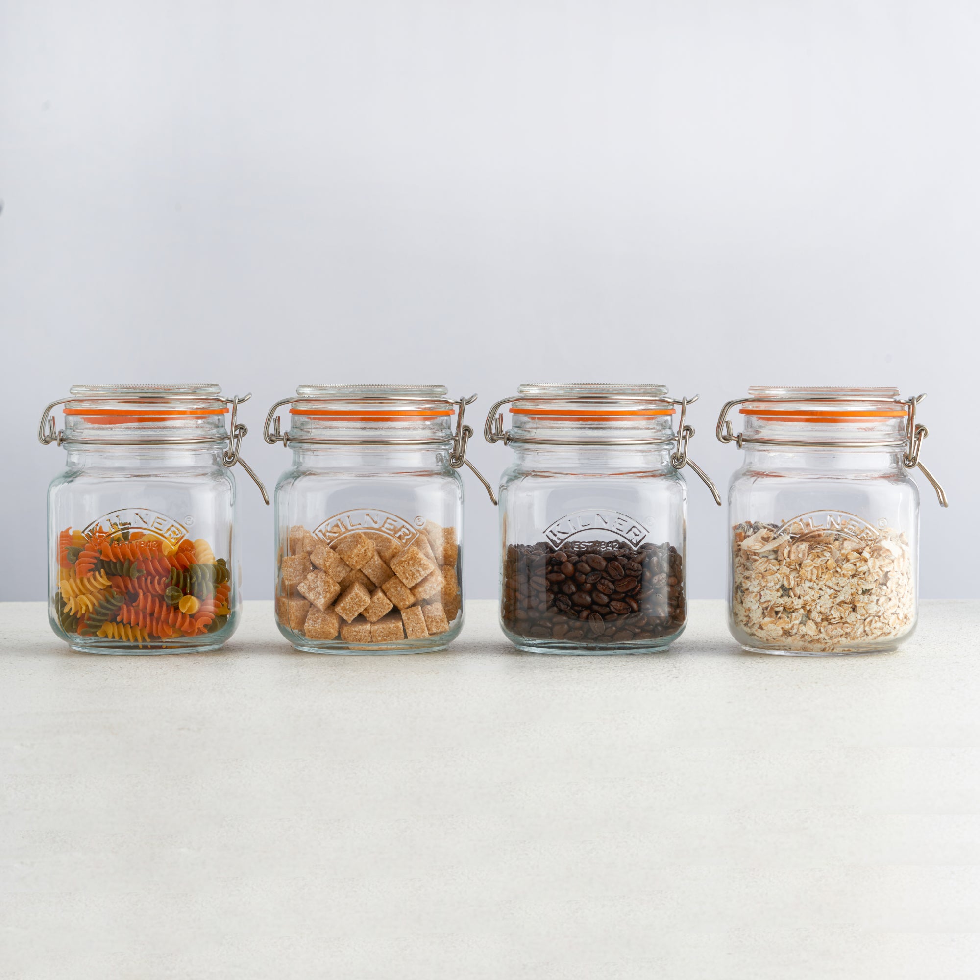 kilner-square-clip-top-jars-set-of-4-2-x-34-oz-2-x-51-oz image 3