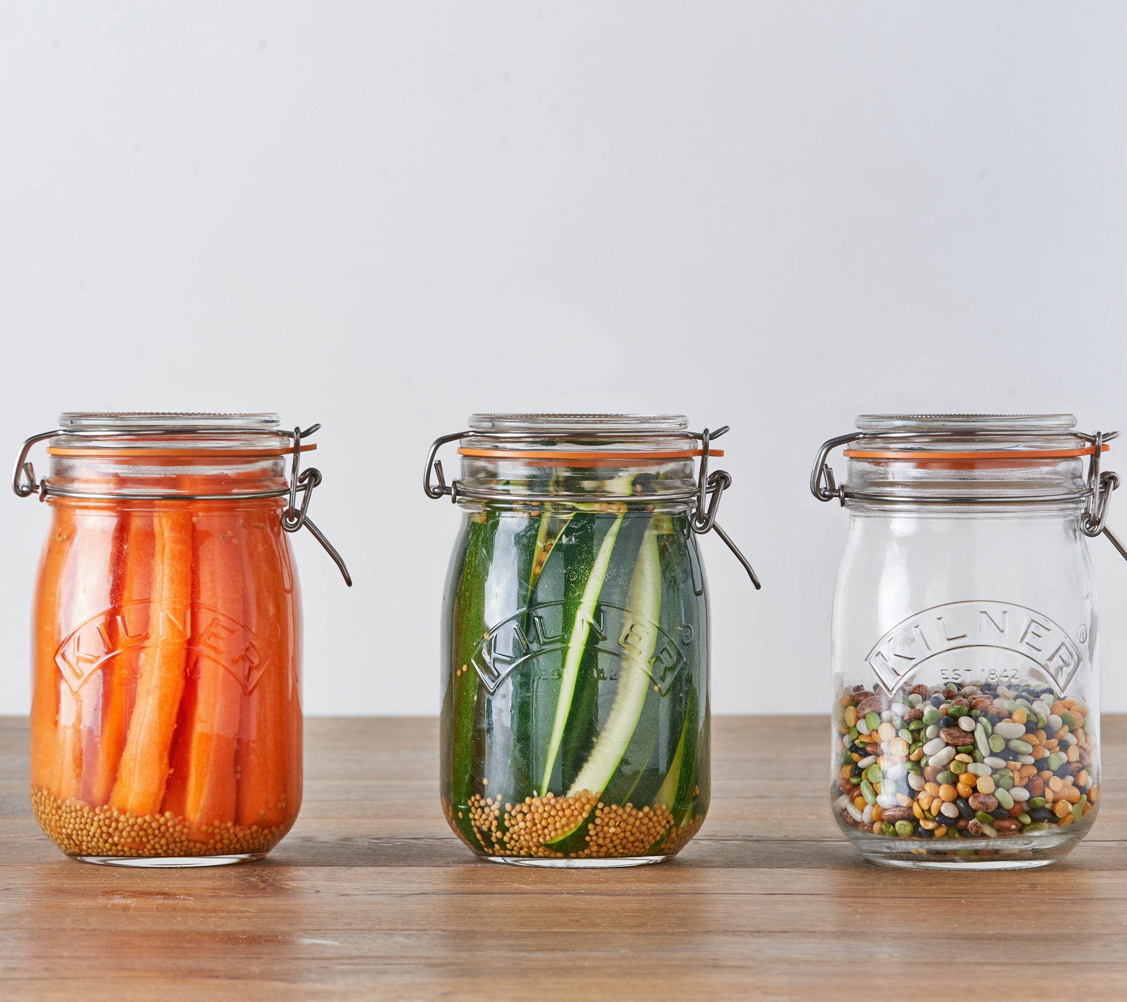kilner-round-clip-top-jars-set-of-4-2x34oz-2x51oz-for-canning-food-storage image 2