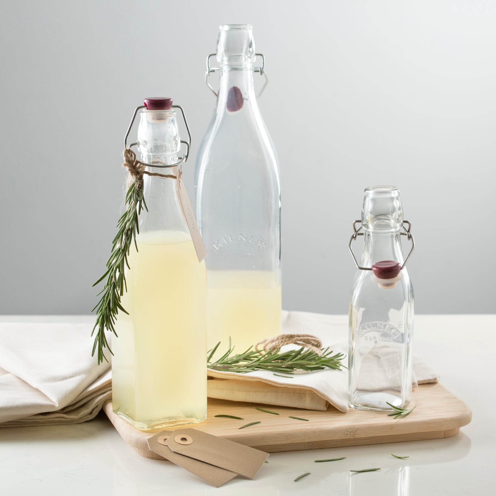 kilner-square-clip-top-bottles-set-of-3-34-oz-16-oz-9-oz image 3