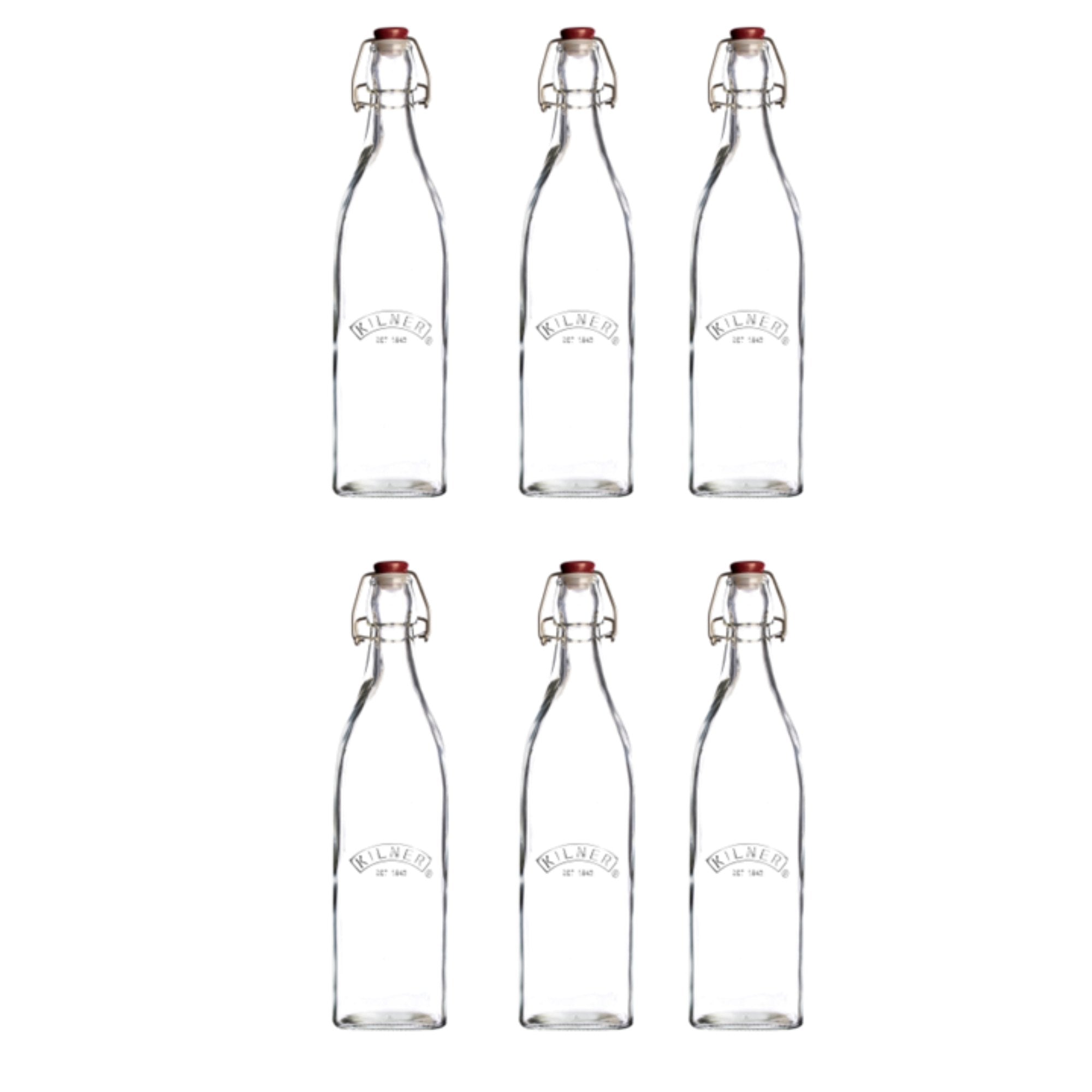 kilner-square-clip-top-bottles-16oz-set-of-6 image 2