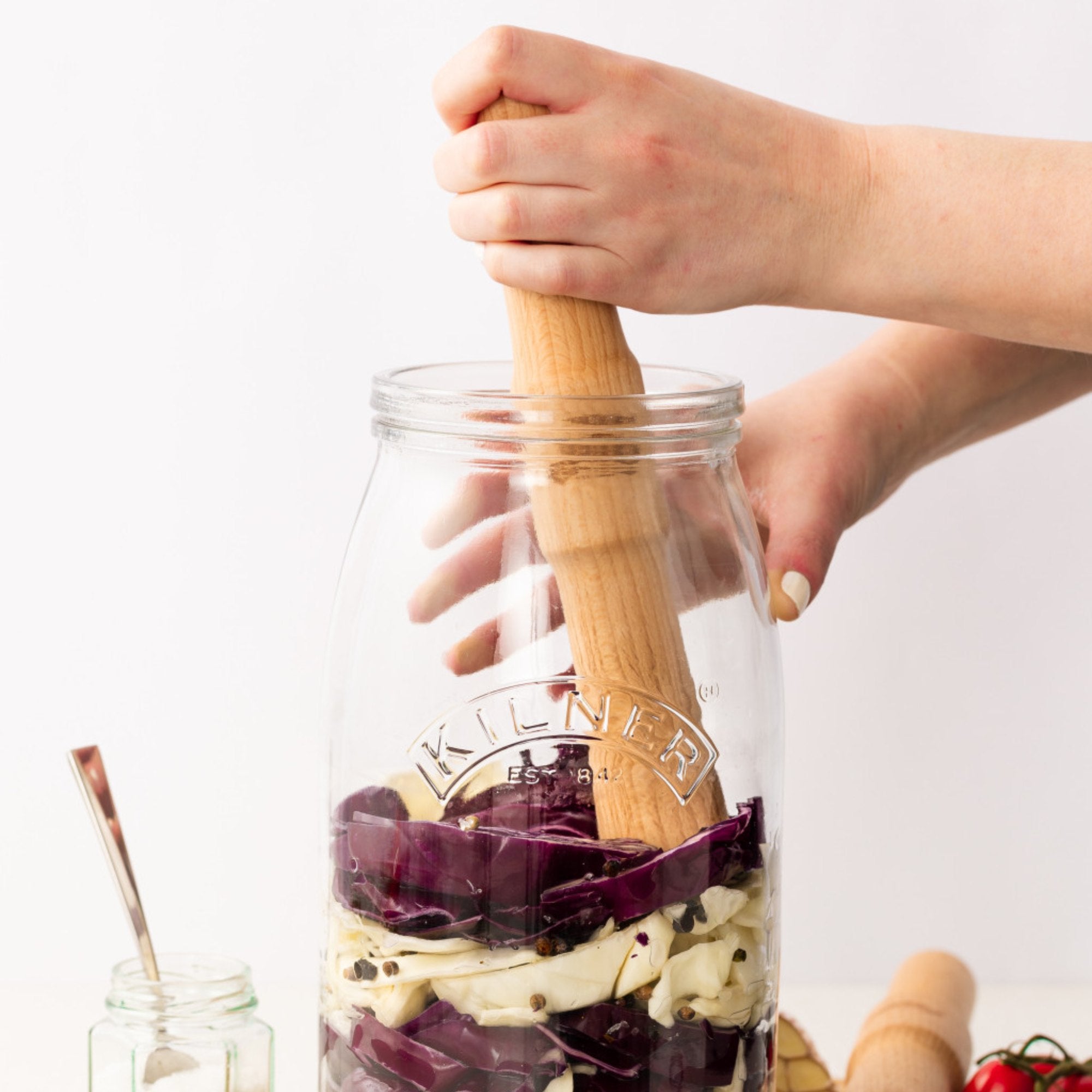 kilner-fermentation-set-102oz-3l-with-ceramic-packer-for-sauerkraut-kimchi image 1