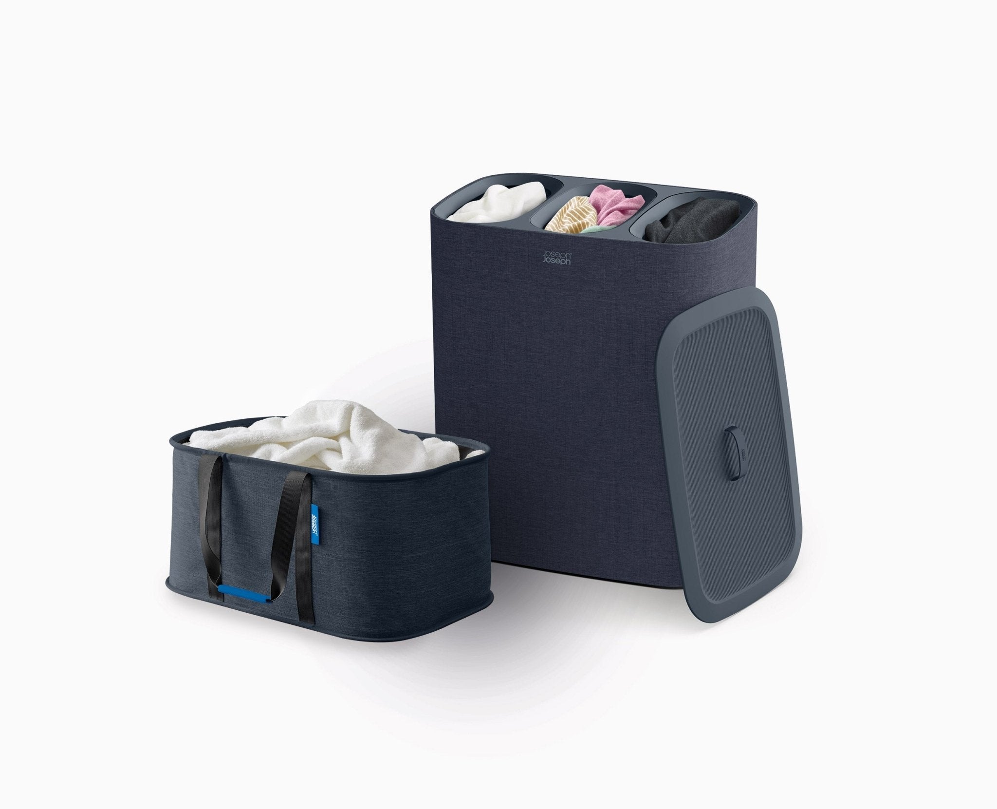 joseph-joseph-2-piece-black-laundry-set-tota-trio-90l-hold-all-35l-basket image 1