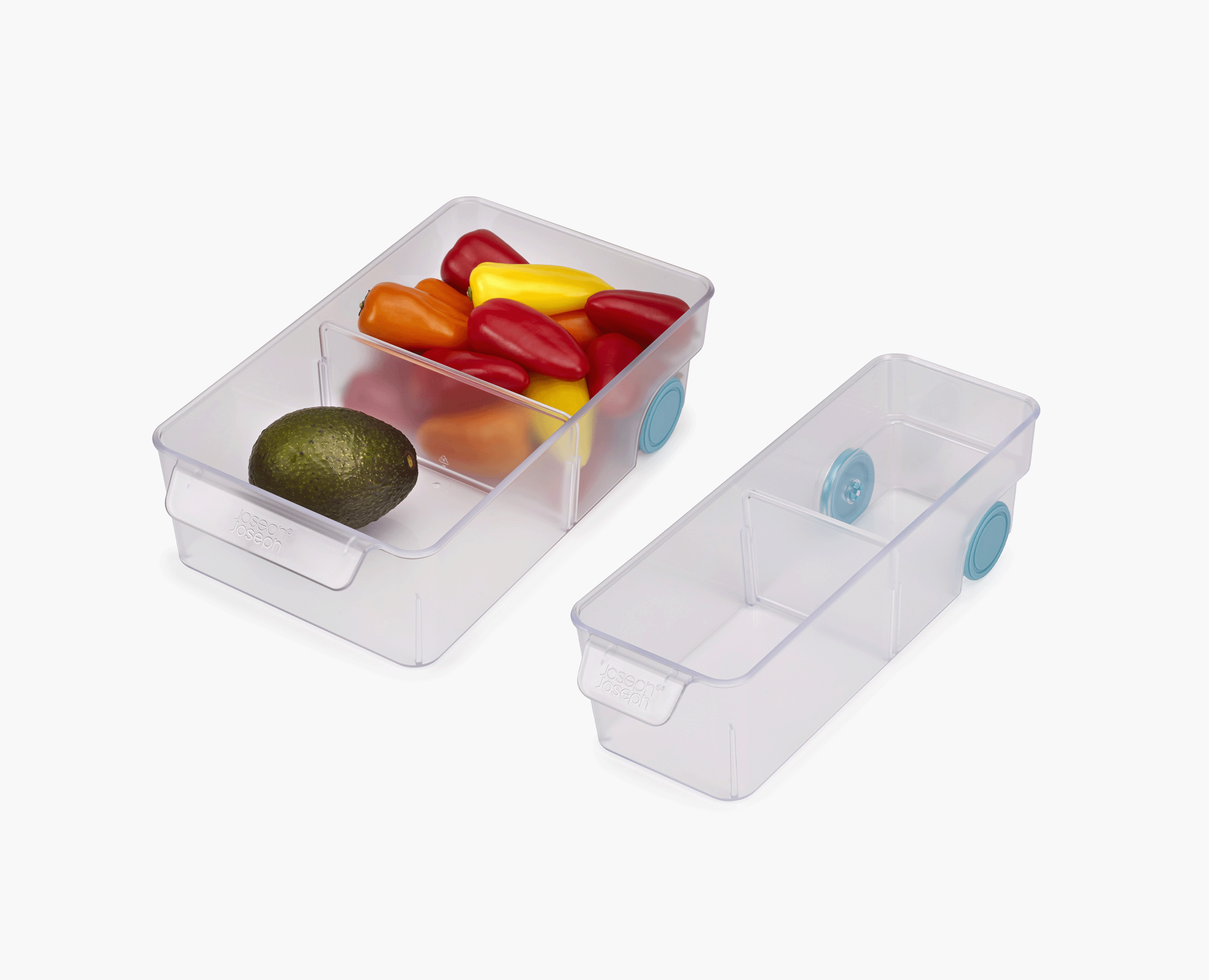 joseph-joseph-fridgestore-clear-storage-bin-set-2-piece-stackable-fridge-organiz image 3