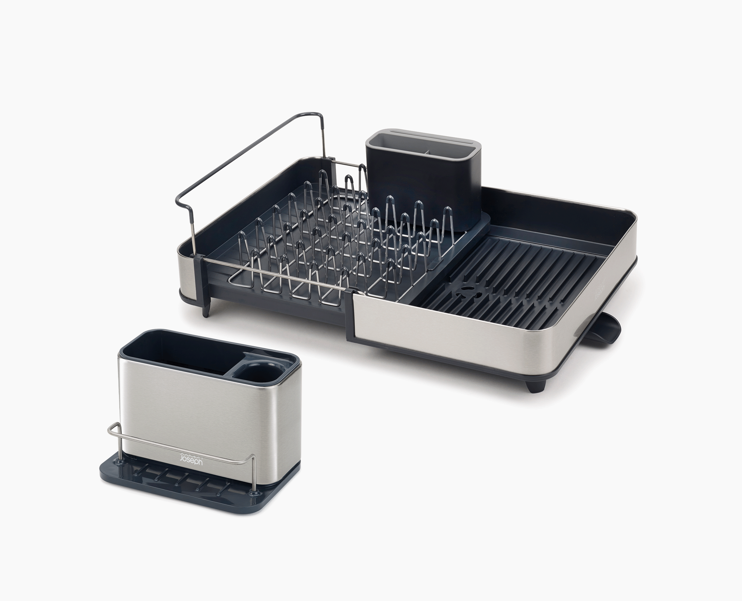 joseph-joseph-2-piece-stainless-steel-drainer-sink-organisation-set image 3