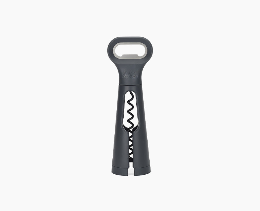 joseph-joseph-barstar-3-in-1-grey-corkscrew-compact-wine-opener-with-foil-cutter image 1
