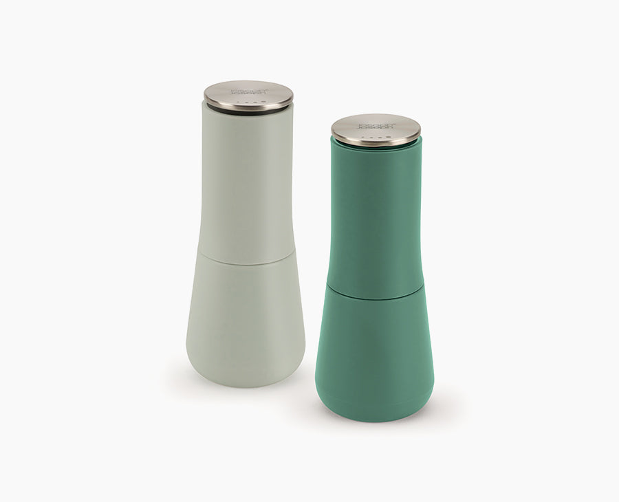 joseph-joseph-milltop-green-salt-pepper-mills-editions-inverted-grind-mechanism- image 1