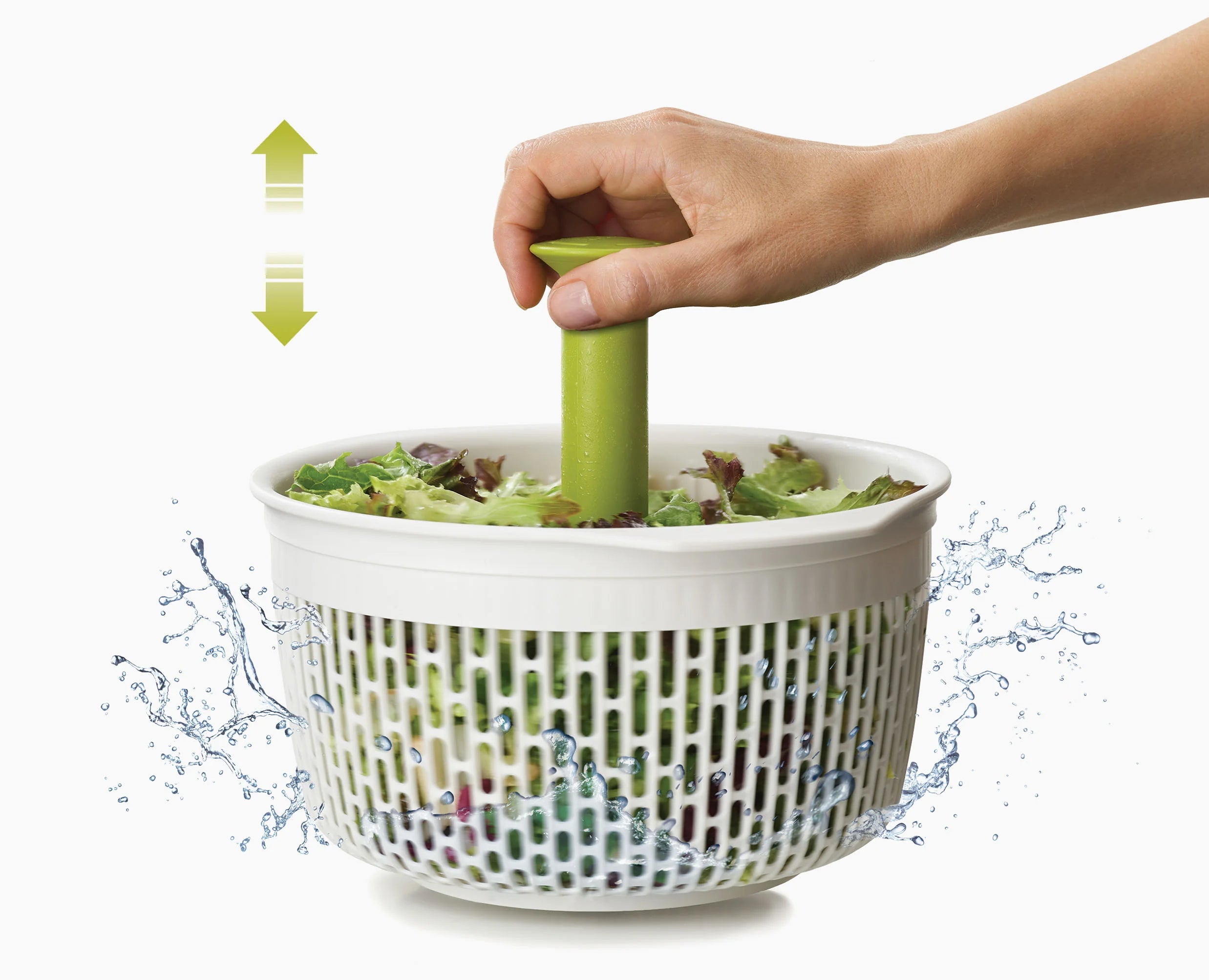 joseph-joseph-spindola-green-in-sink-salad-spinning-colander image 7