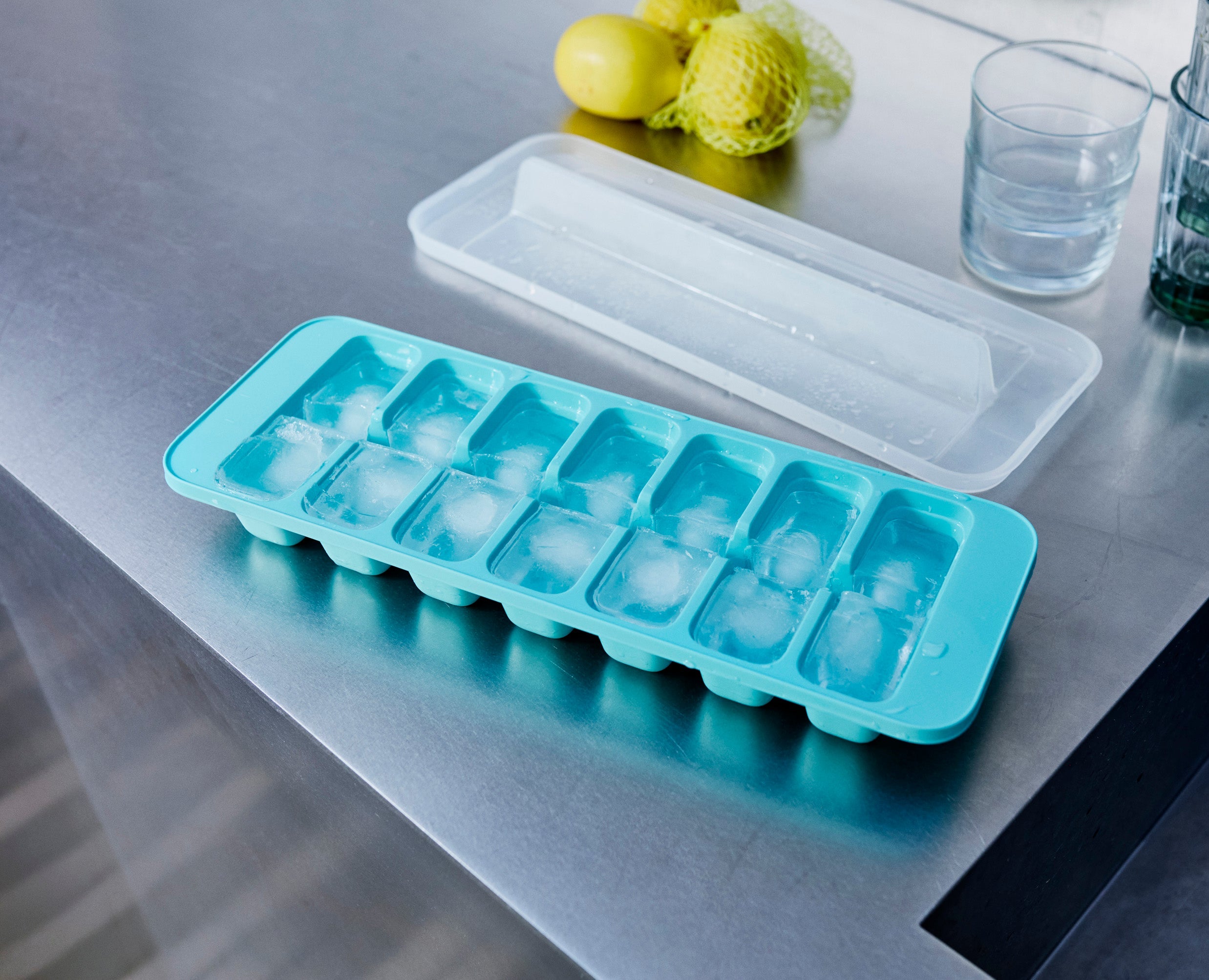 joseph-joseph-flow-easy-fill-blue-ice-cube-tray-2-pack-fast-filling-stackable image 5