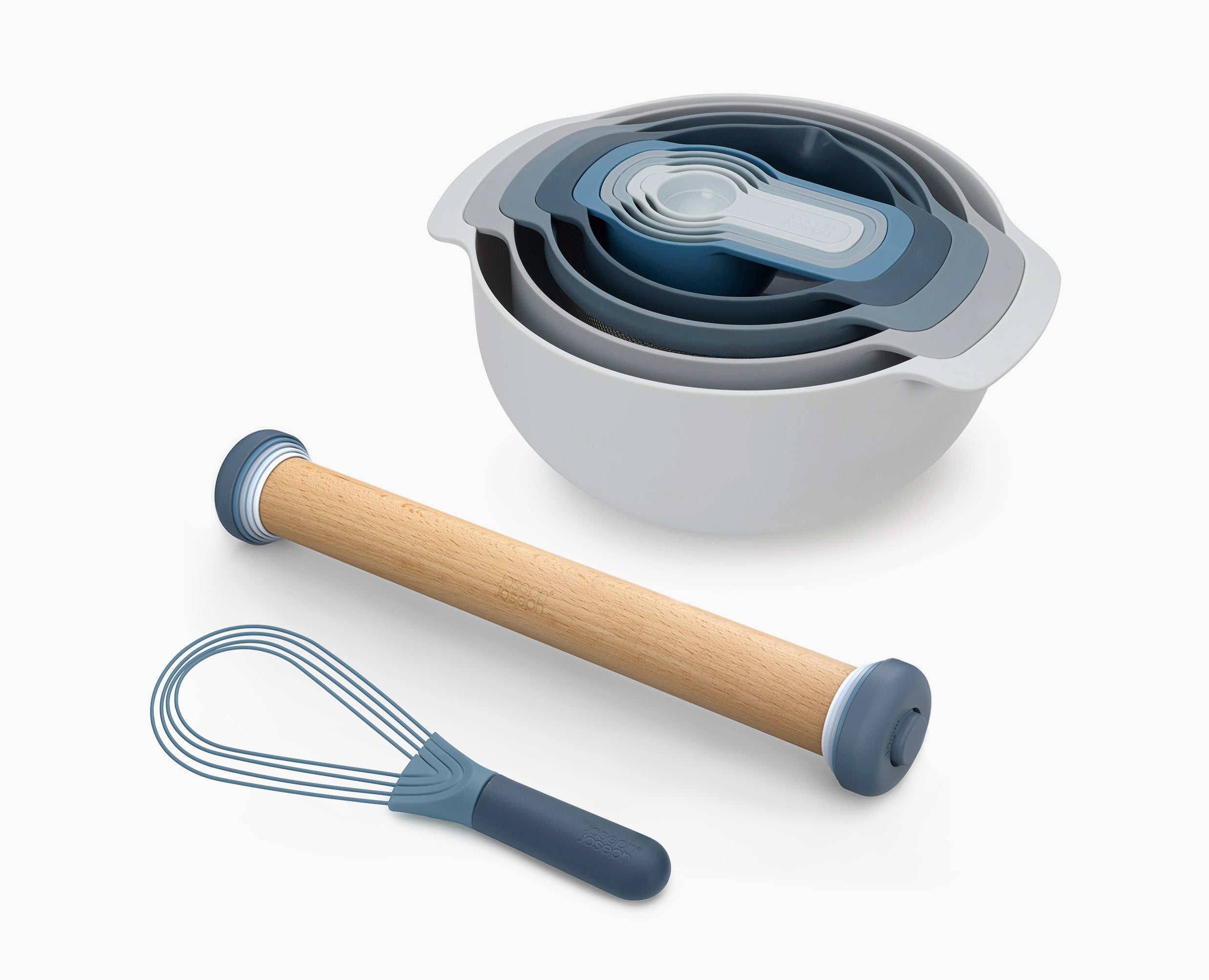 joseph-joseph-3-piece-blue-baking-bundle-set-nest-9-plus-with-9-essential-tools image 1
