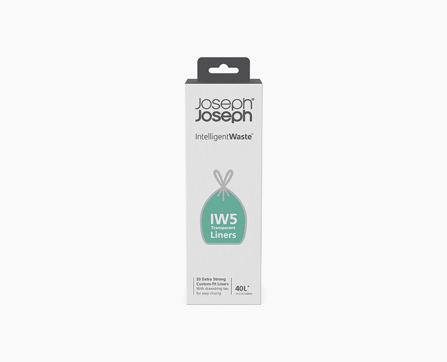 joseph-joseph-iw5-40l-clear-bin-liners-pack-of-20 image 1
