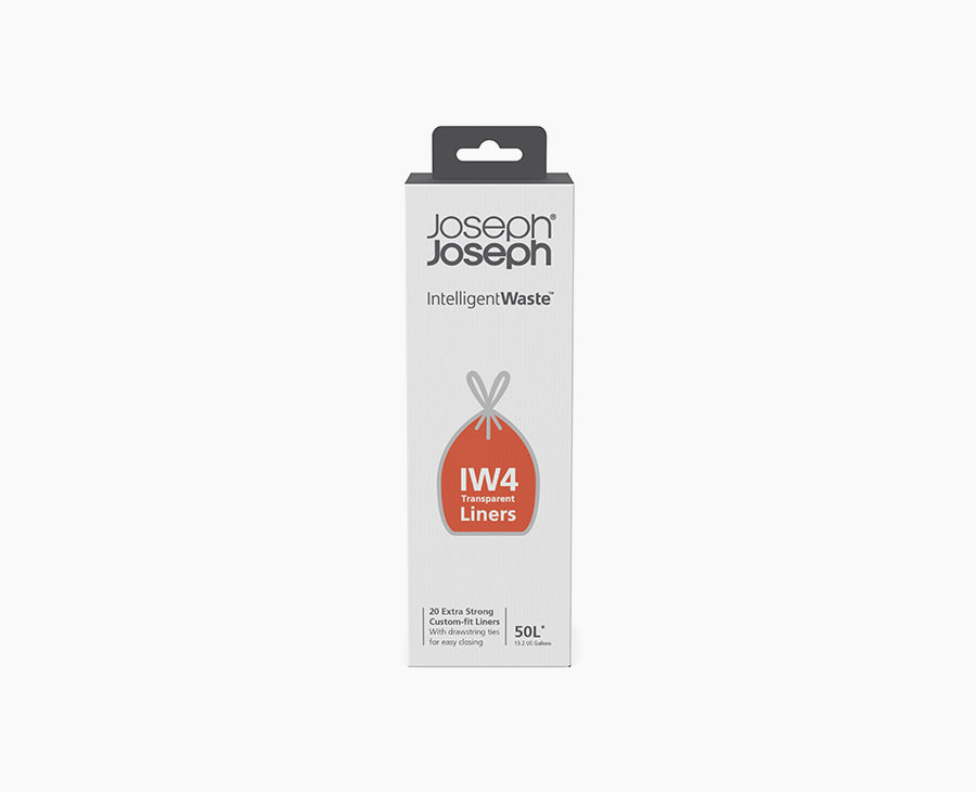 joseph-joseph-iw4-50l-clear-bin-liners-extra-strong-drawstring image 1