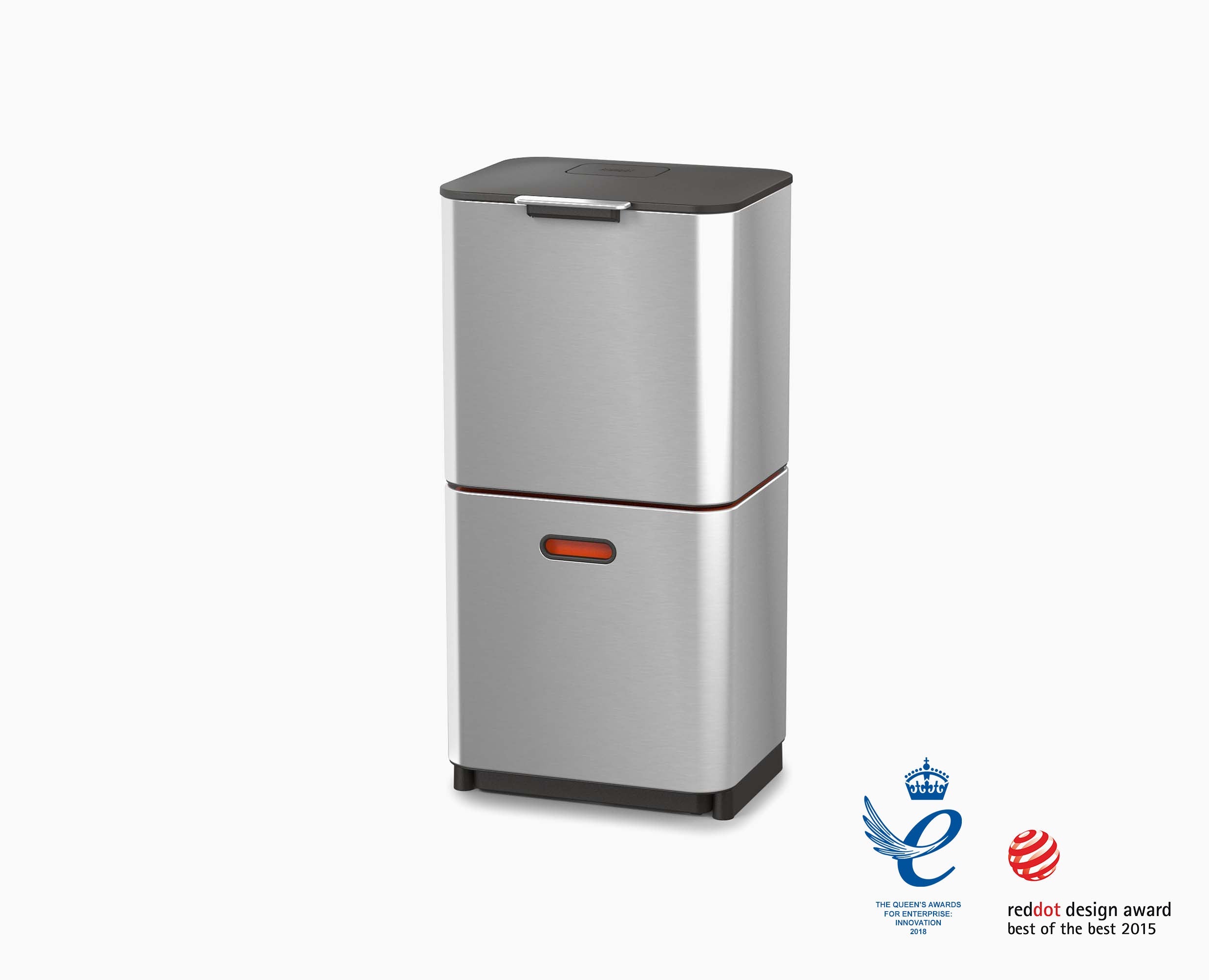 joseph-joseph-totem-max-60l-stainless-steel-waste-recycling-bin image 4