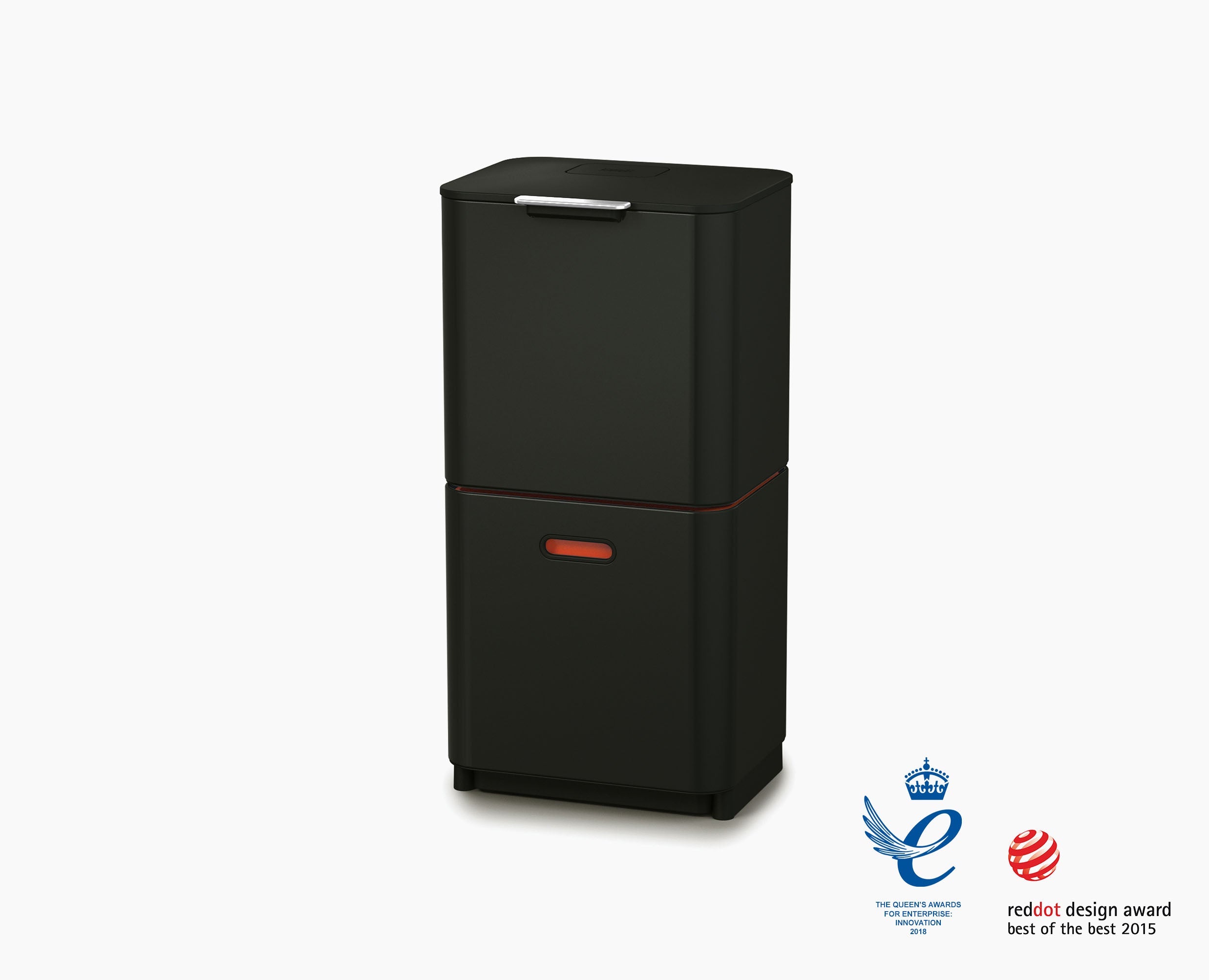 joseph-joseph-totem-max-60l-black-waste-recycling-bin-dual-compartment-with-odou image 4