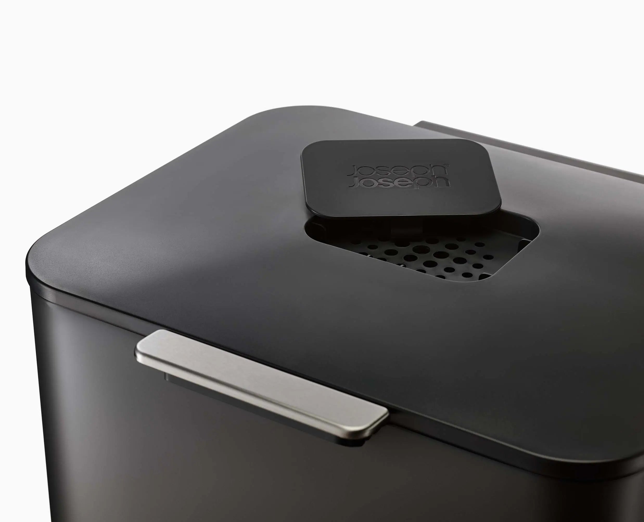 joseph-joseph-totem-max-60l-black-waste-recycling-bin-dual-compartment-with-odou image 6