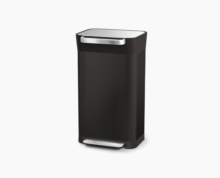 joseph-joseph-titan-30l-black-trash-compactor-steel-waste-compactor-with-hygieni image 1