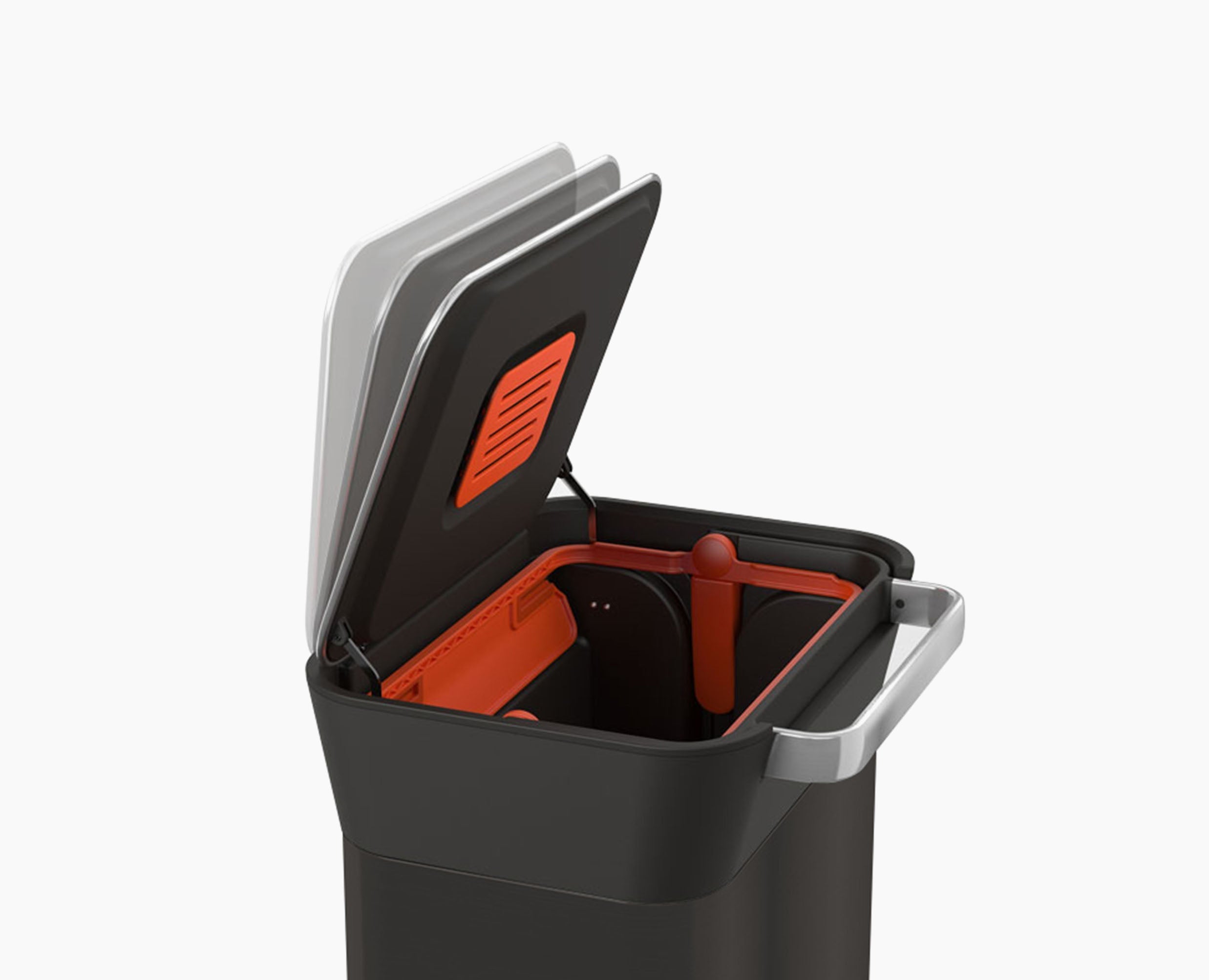joseph-joseph-titan-30l-black-trash-compactor-steel-waste-compactor-with-hygieni image 6