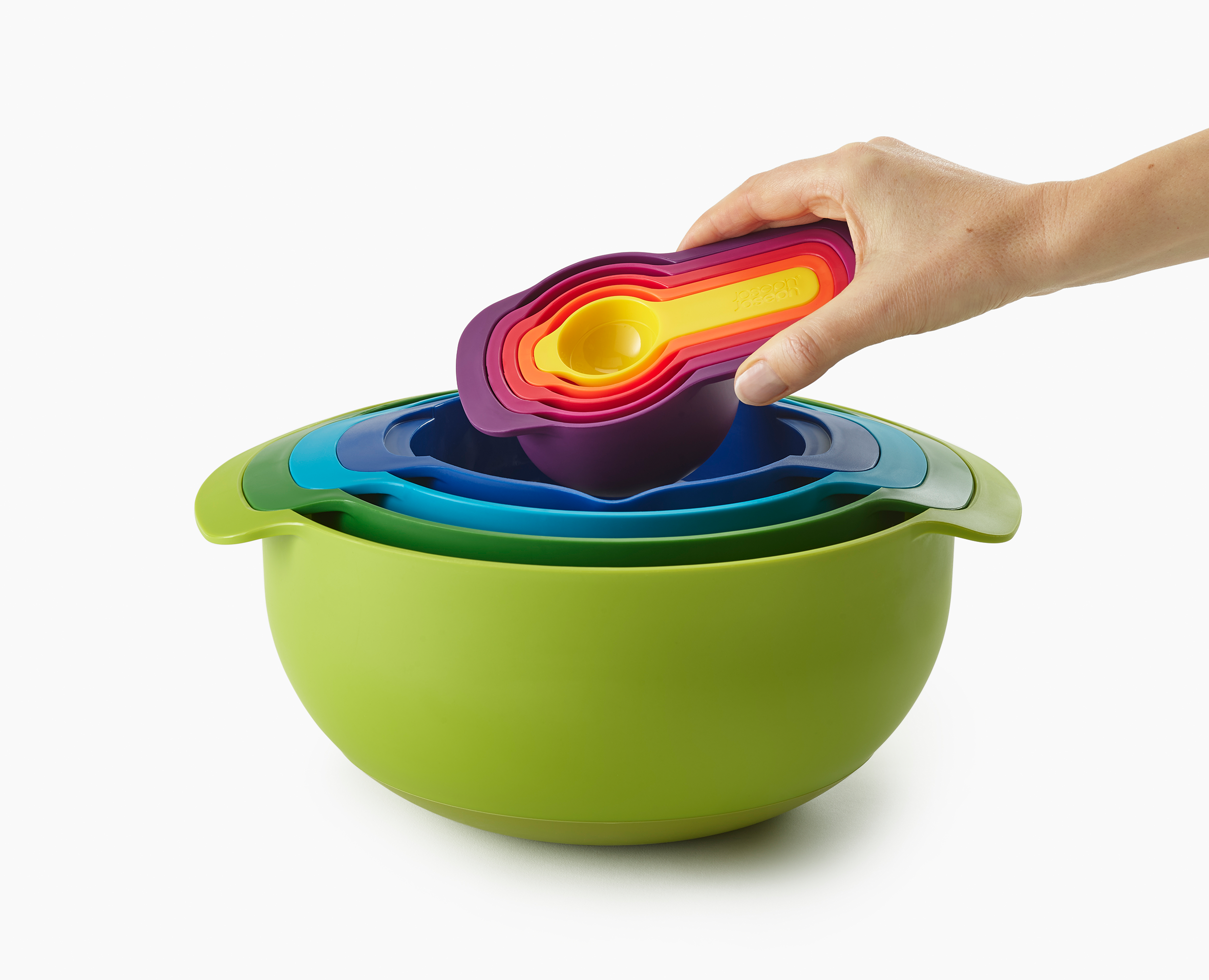 joseph-joseph-nest-9-plus-multicolour-bowl-set-2-mixing-bowls-colander-sieve-5-m image 3