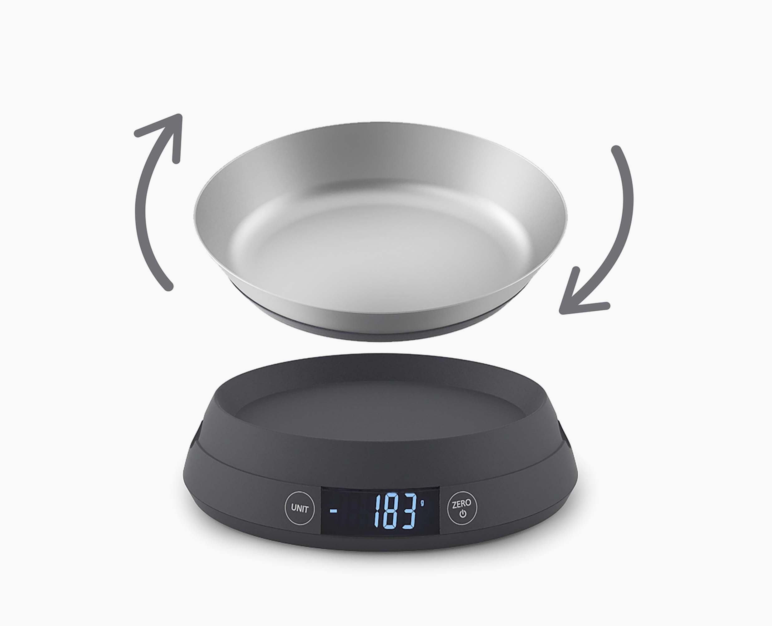 joseph-joseph-switchscale-grey-kitchen-scales-with-reversible-bowl image 5