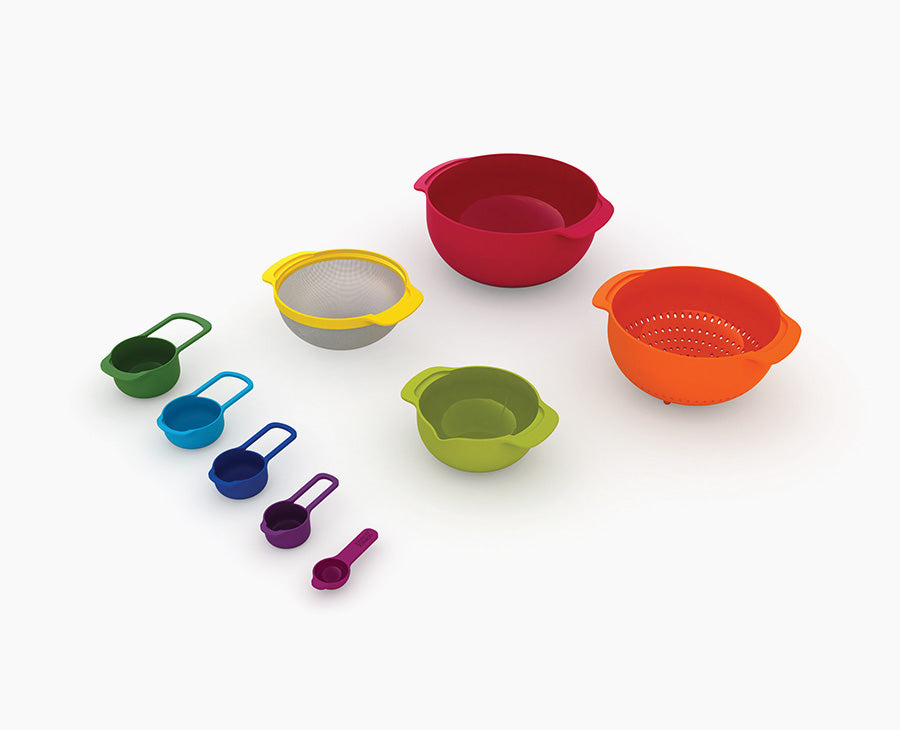 joseph-joseph-nest-9-plus-red-bowl-set-space-saving-mixing-prep-set image 2