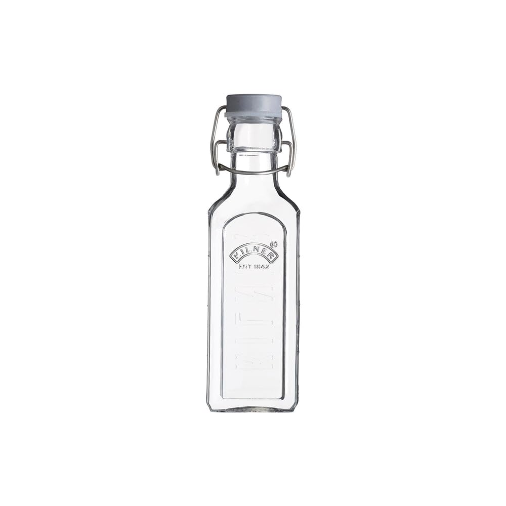 kilner-swing-top-glass-bottle-10oz-300ml-with-grey-clip-lid image 1