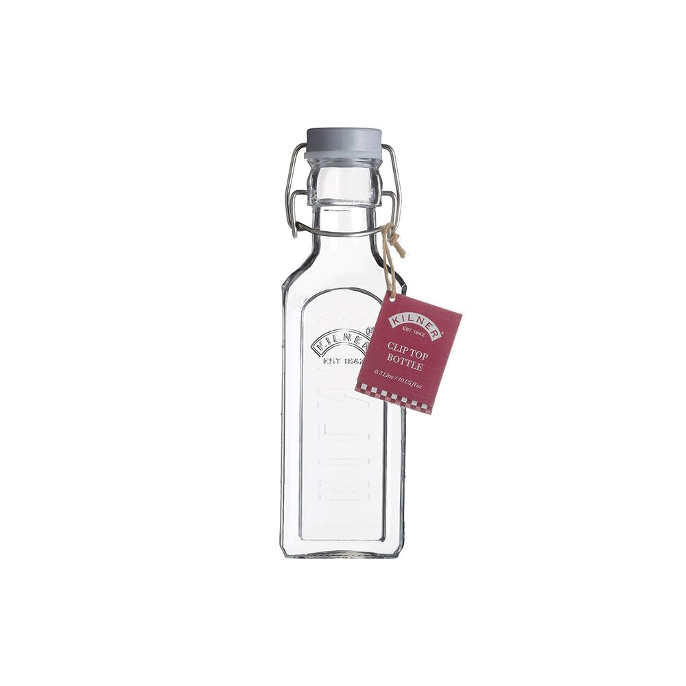kilner-swing-top-glass-bottle-10oz-300ml-with-grey-clip-lid image 2