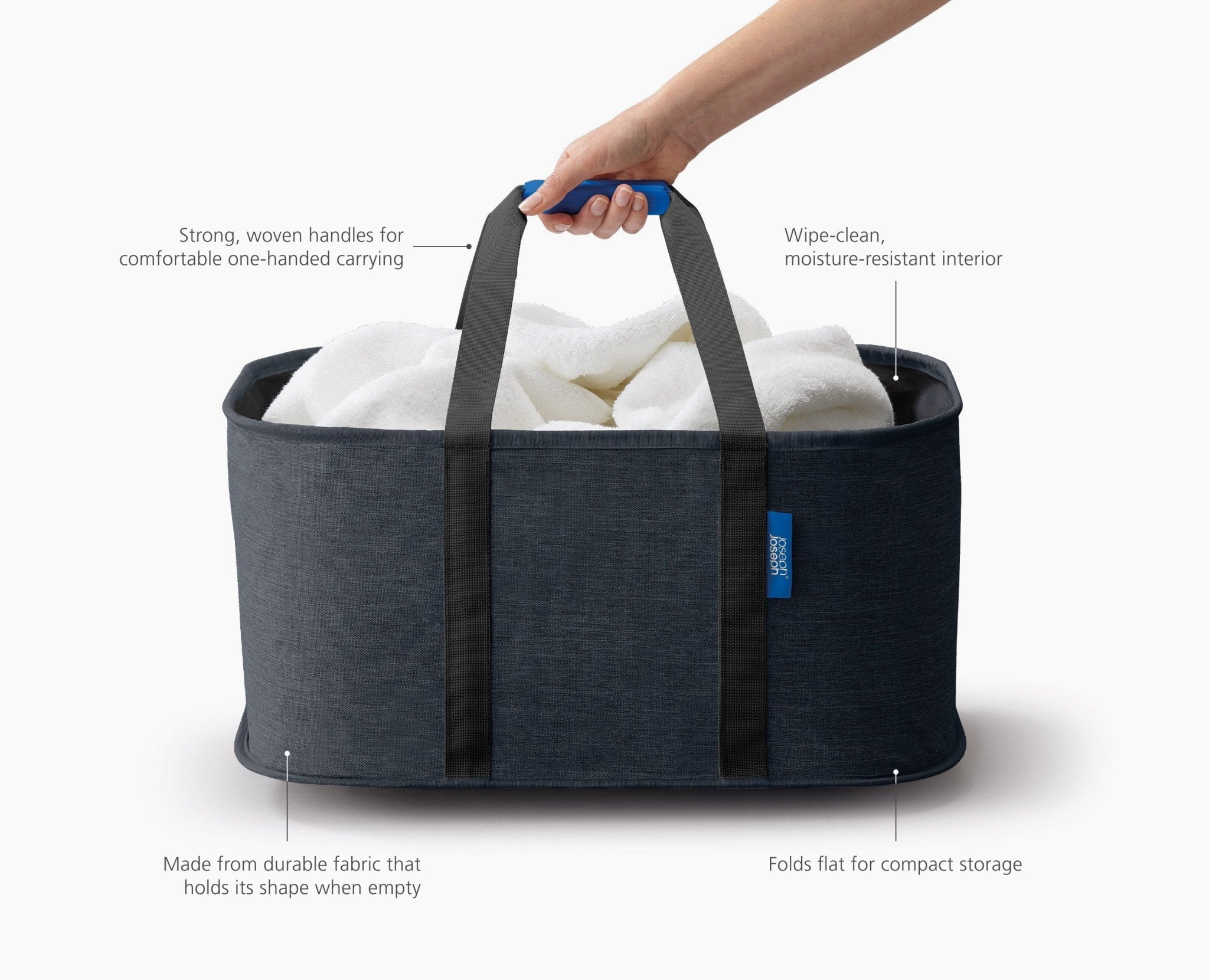 joseph-joseph-hold-all-black-collapsible-35l-laundry-basket image 6