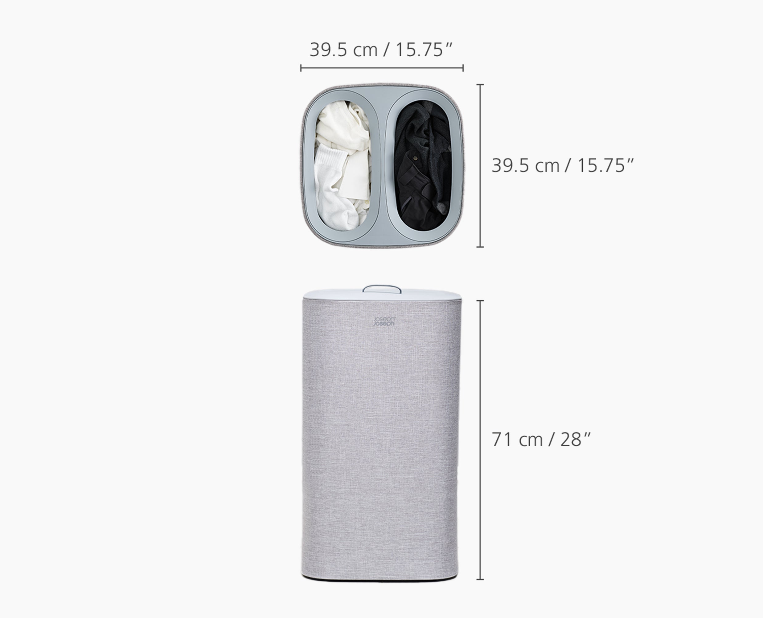 joseph-joseph-2-piece-grey-laundry-basket-set-tota-60l-hold-all-35l image 8