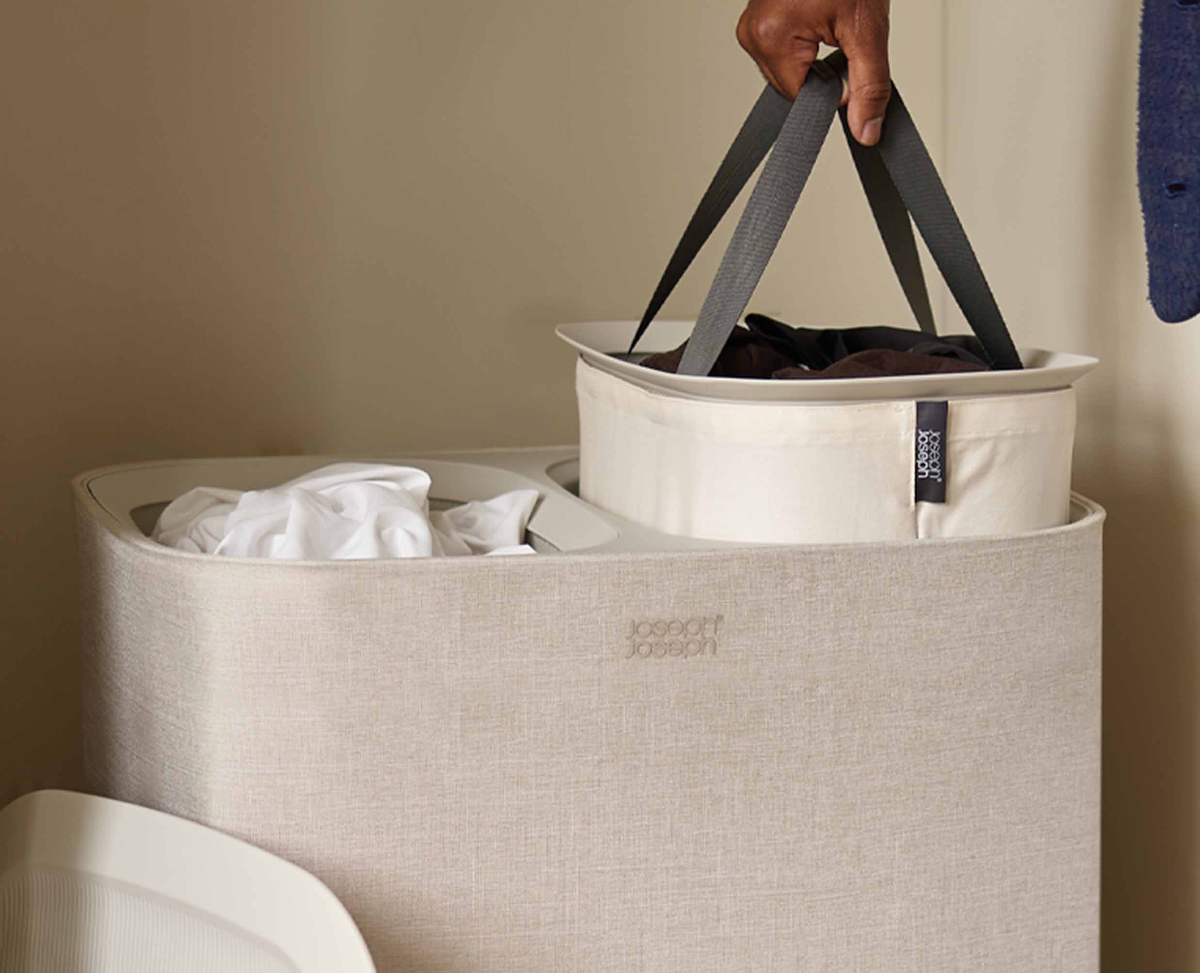 joseph-joseph-tota-90l-ecru-laundry-separation-basket-with-removable-totes image 5
